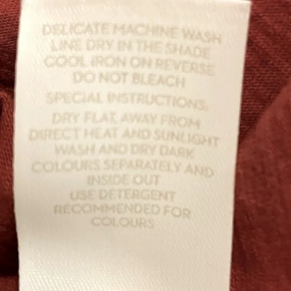 Boden Short Sleeve Rust Eyelet T-shirt, Size 8 - Picture 5 of 6